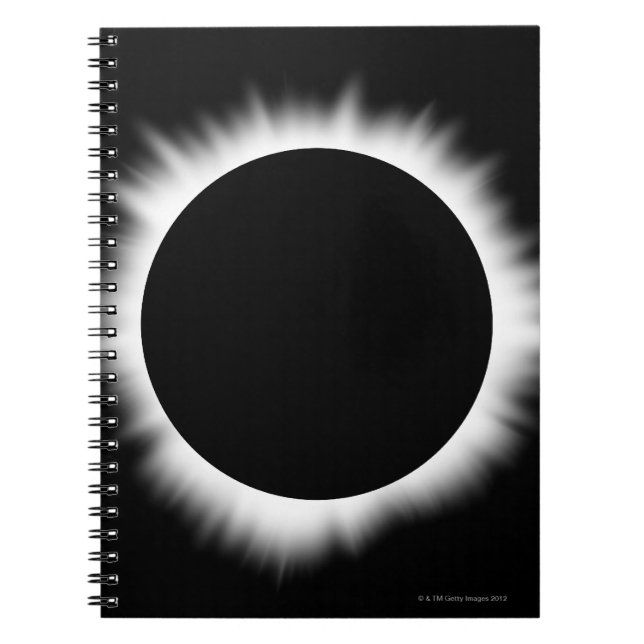 Carnet Éclipse solaire avec Corona (Devant)