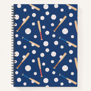 Carnet École Motif de baseball et de sport de chaume