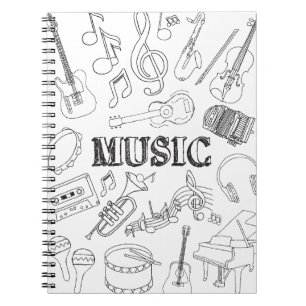 Carnet École Musique Doodle Musique Art Coloriage Sch