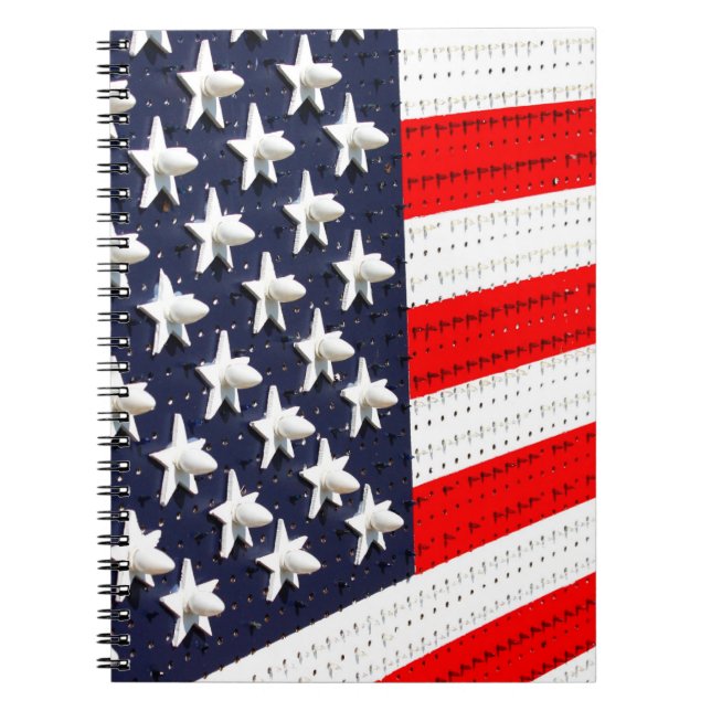 Carnet Écran lumineux du drapeau américain (Devant)