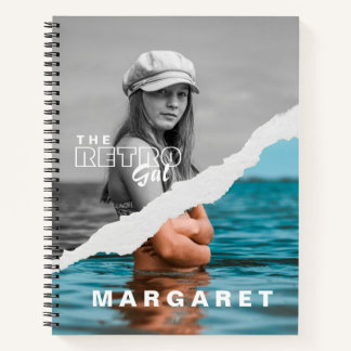 Carnet Écran photo Retro élégant noir et blanc