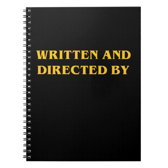 Carnet Écrit et dirigé par - remplissez cadeau de couleur (Devant)