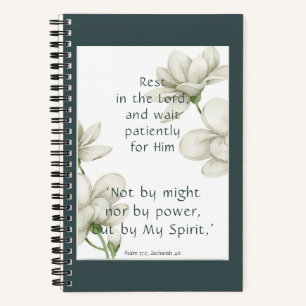 Carnet Écriture biblique Encouragement Citations Fleur bl