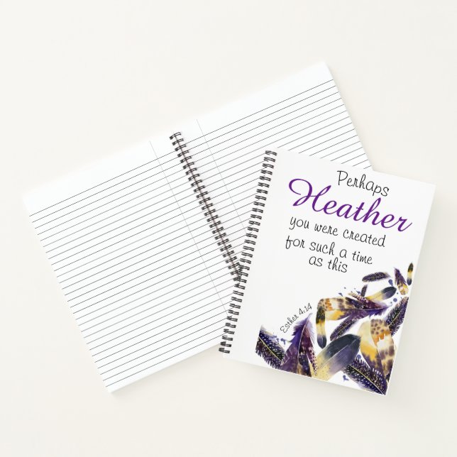 Carnet Écriture chrétienne personnalisée (Intérieur)