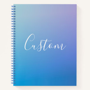 Carnet Écriture de script moderne éditable Ombre coloré