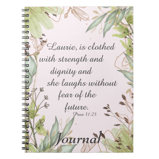 Carnet Écriture florale aquarelle, (Devant)