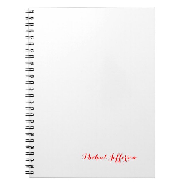 Carnet Écriture manuscrite Script élégant Plaque simple R (Devant)