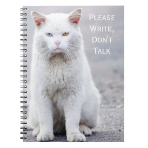 Carnet "Écrivez, ne parlez pas" Crabby Cats
