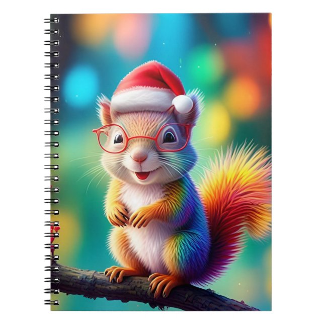 Carnet Écureuil de Noël Comme Père Noël-56765 (Devant)