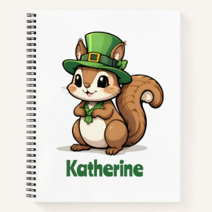 Carnet Écureuil mignon personnalisé pour la Saint-Patrick