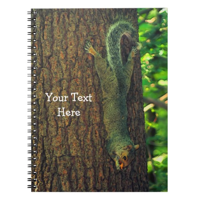 Carnet Écureuil mignon sur un animal d'arbre (Devant)