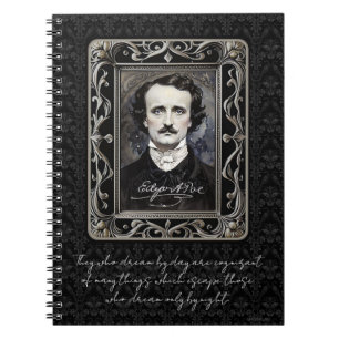Carnet Edgar Allan Poe rêve d'Halloween goth personnalisé