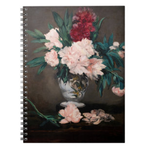 Carnet Edouard Manet - Vase de pivoines sur petit piédest
