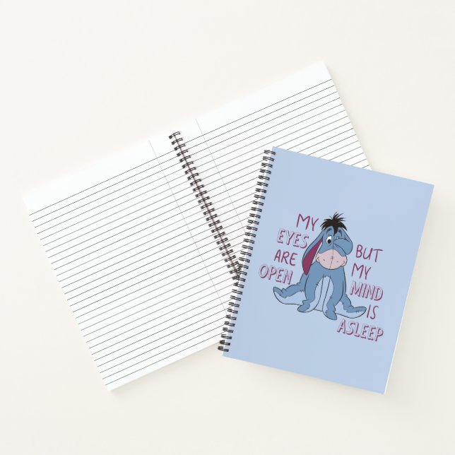 Carnet Eeyore | Mon esprit est endormi Citation (Intérieur)