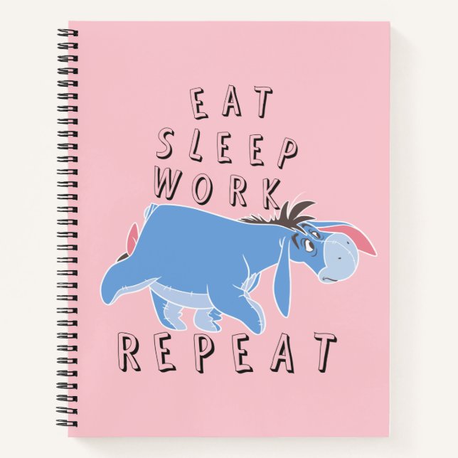 Carnet Eeyore | Répéter le travail du sommeil (Devant)