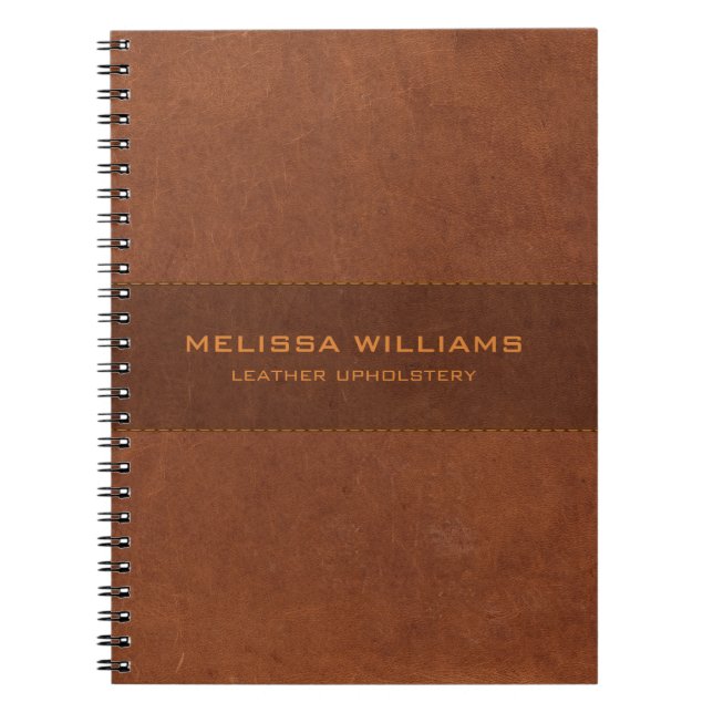 Carnet Effet Cuir Brown avec points (Devant)