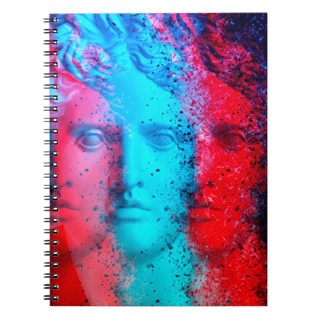 Carnet Effet d'anaglyphe 3d. Covid-mutants. David Apollo. (Devant)
