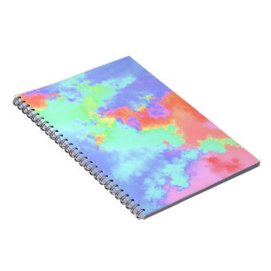 Carnet Effet de projection de peinture arc-en-ciel Orange