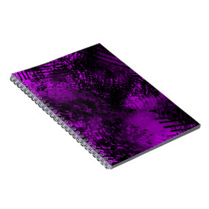 Carnet Effet de taches de peinture Violet et Noir