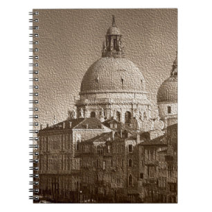 Carnet Effet Papier Sepia Venise Grand Canal