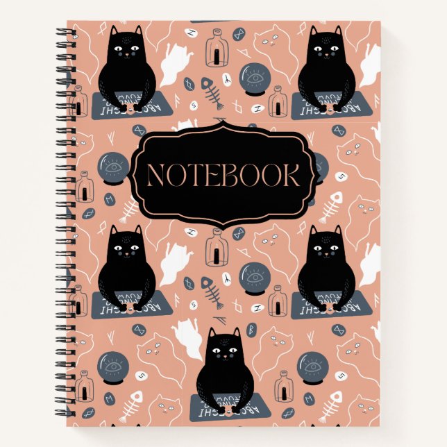 Carnet Éffrayant Fantômes de chat Halloween (Devant)