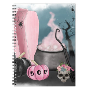 Carnet Éffrayant Halloween Grave Yard et Spider Webs Plan