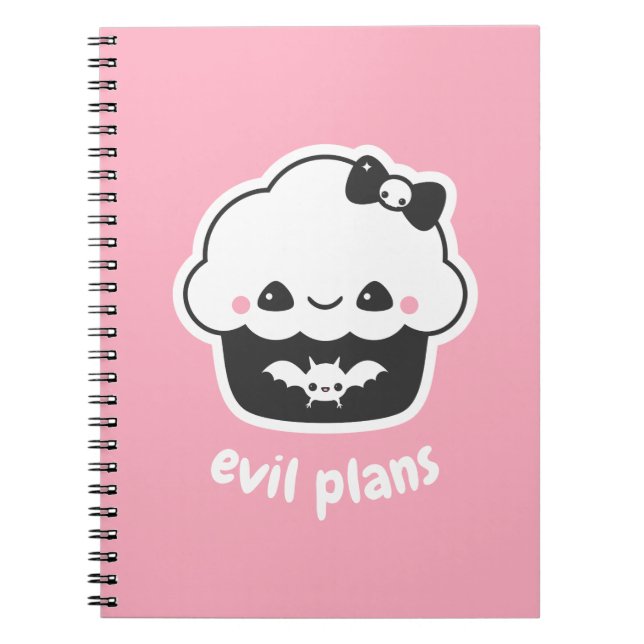 Carnet Éffrayant mignon Plans Cupcake (Devant)
