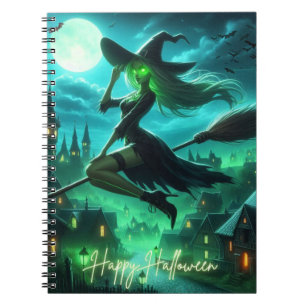 Carnet Éffrayante verdure Halloween sorcière