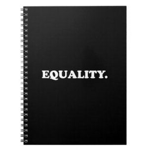 Carnet Égalité noir blanc moderne typographie minimaliste
