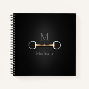 Carnet Eggbutt Snaffle Bit Monogrammé 8x8 Equestre