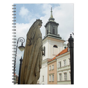 Carnet Eglise et statue de Varsovie, Pologne