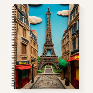 Carnet Eiffel Tower Clay Model