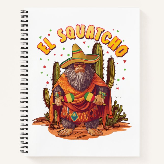 Carnet El Squatcho Bigfoot avec Maraca, Sombrero et Ponc (Devant)