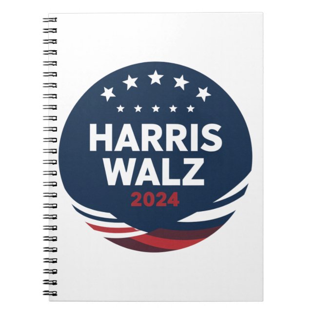 Carnet Élection du bouton rétro pour les démocrates Harri (Devant)