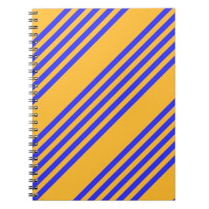 Carnet Electric blue and yellow five stripes pattern