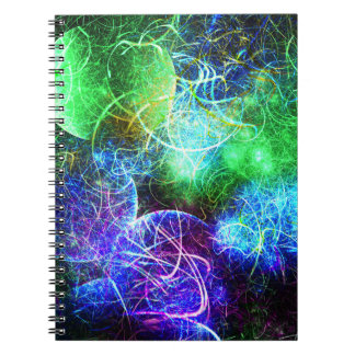 Carnet Electric Neon Energy Fractal Art