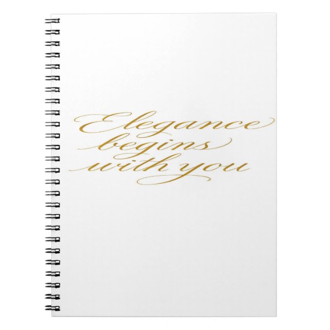 Carnet Elegance Begins With You – Spiral Photo Notebook   (Devant)