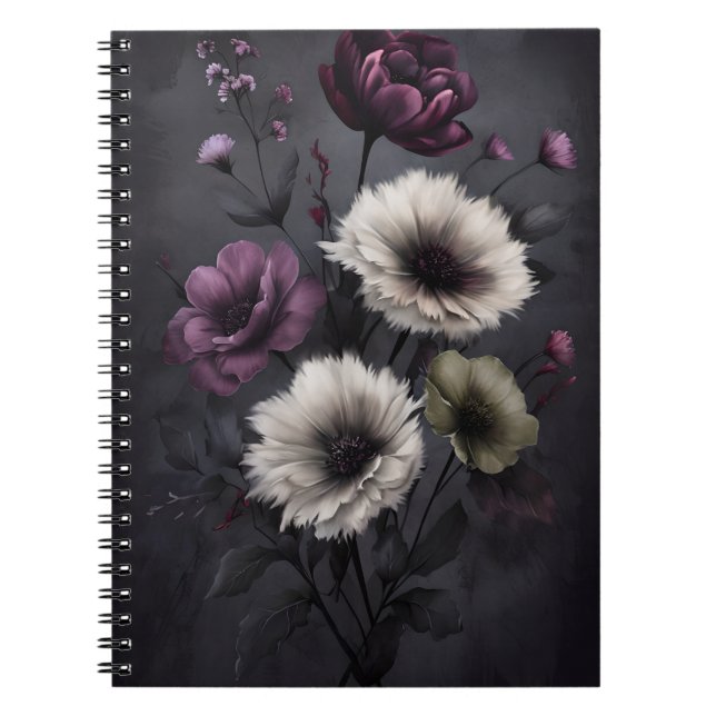 Carnet Elégance florale foncée - Poster d'art botanique M (Devant)