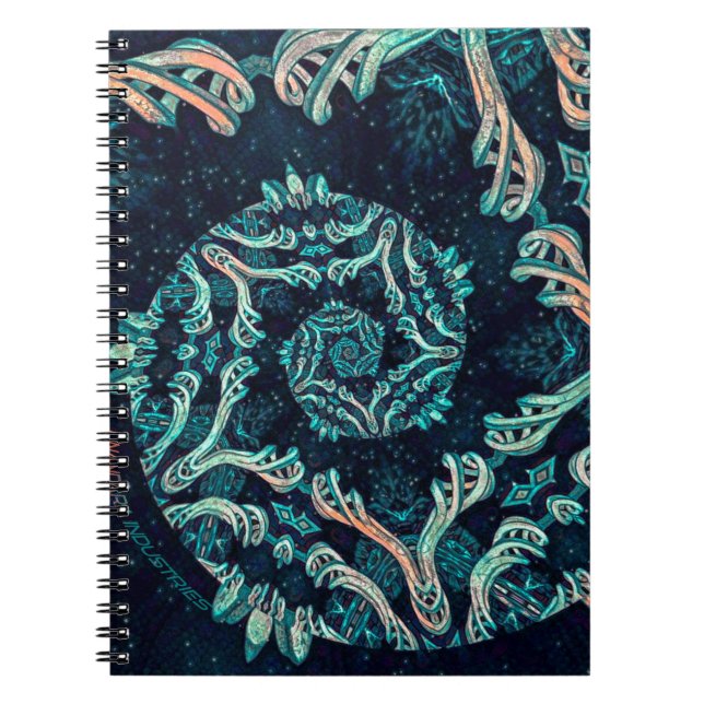 Carnet Élégance fractale foncée (Devant)