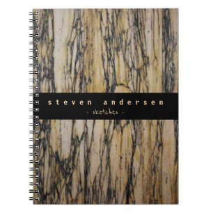 Carnet Elégant architecte en pierre de marbre beige tan n