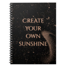 Elegant Black and Gold Aesthetic Notebook