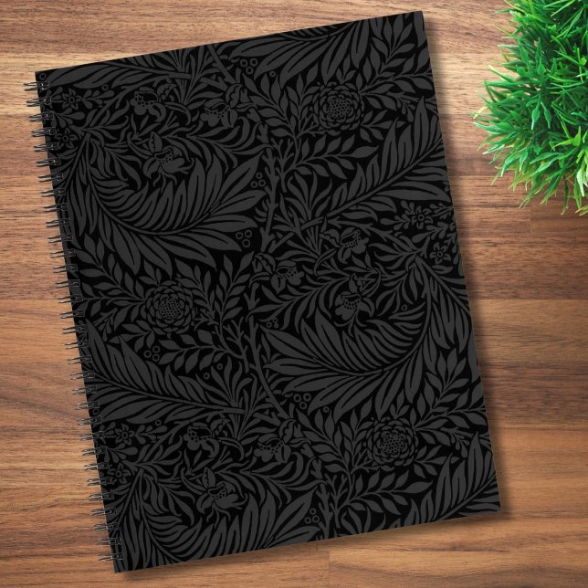 Carnet Elegant Black Floral Pattern Notebook (Créateur téléchargé)