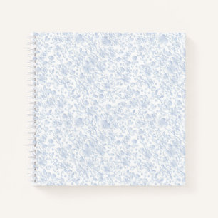 Carnet Élégant Blanc Floral Hibiscus Daisies Motif