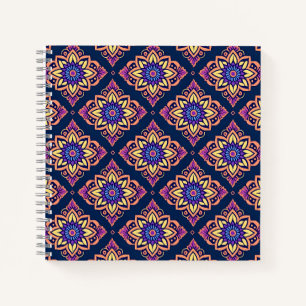 Carnet Élégant Boho Chic Floral Pattern