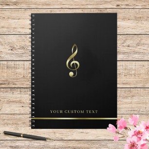 Carnet Elégant Bureau de professeur de musique Treble Cle