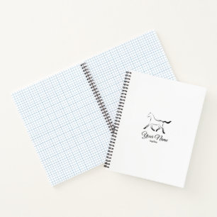 Carnet Élégant cheval en couleur noire