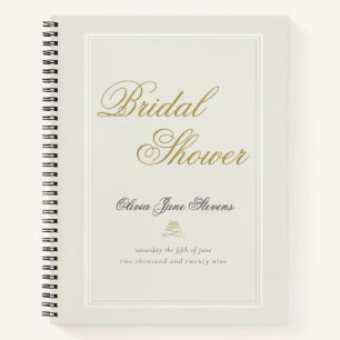 Carnet Elegant Classic Ecru Fête des mariées Cadeau