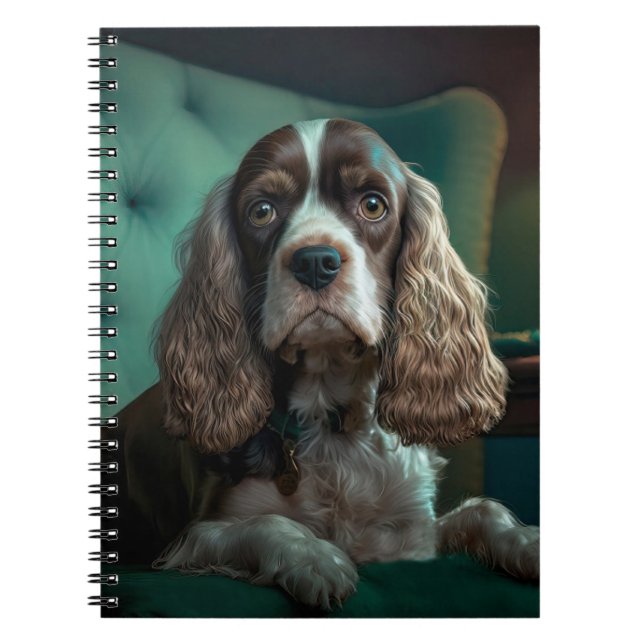 Carnet Elégant Cocker Spaniel Classic Portrait Design (Devant)