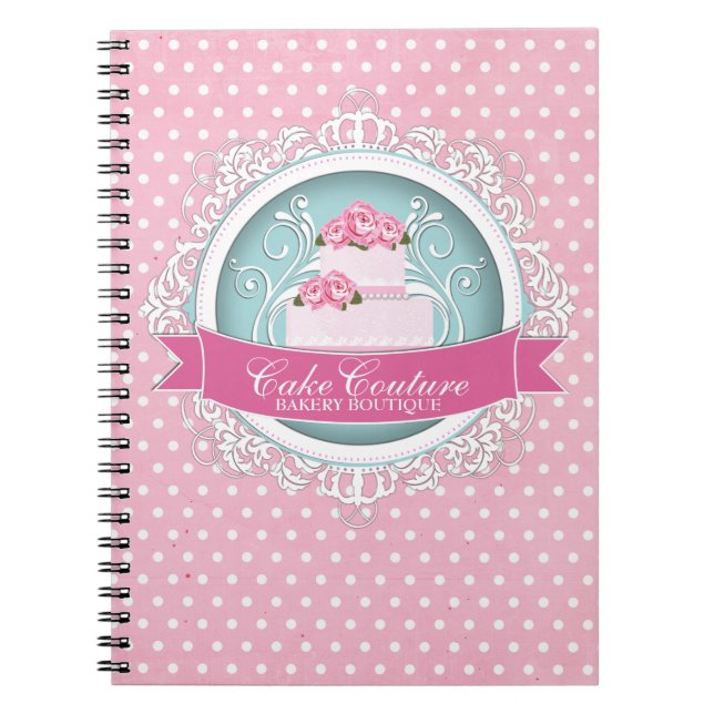 Carnet élégant d'artiste de gâteau (Devant)