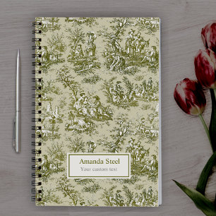 Carnet Élégant écrin vintage de toile de jouy